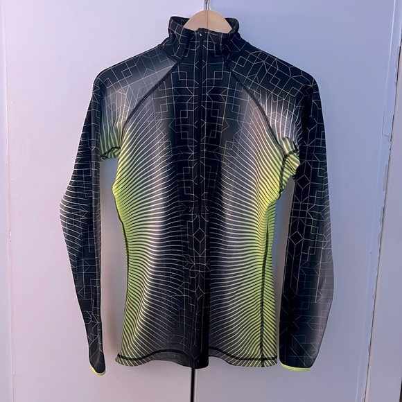 Nike Pro light layer jacket. Black, yellow and white.  Large and worn once. - Picture 1 of 5